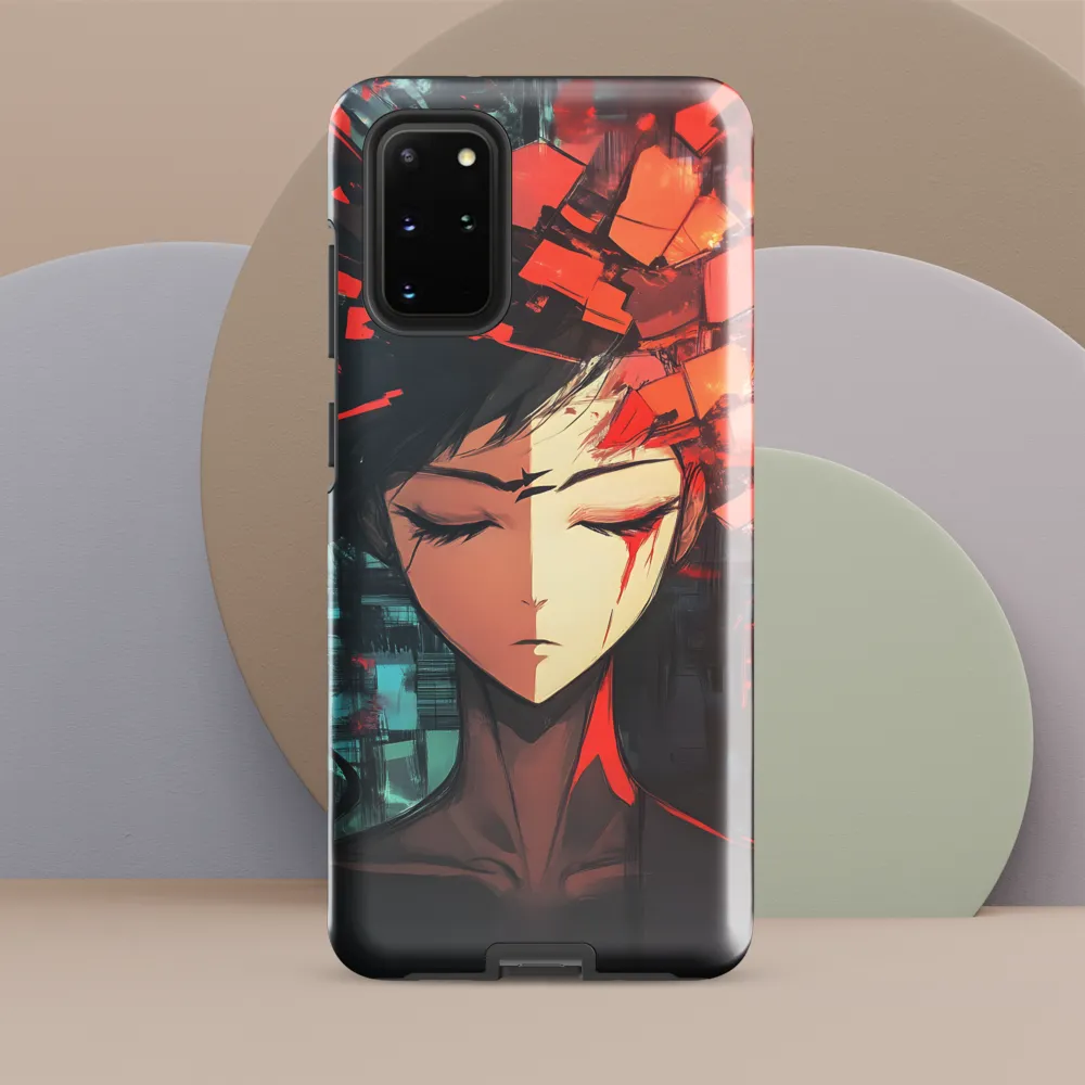 Fragmented Mind: The Silent Struggle | Phone Case |  S20 Plus | Tough Case | Glossy