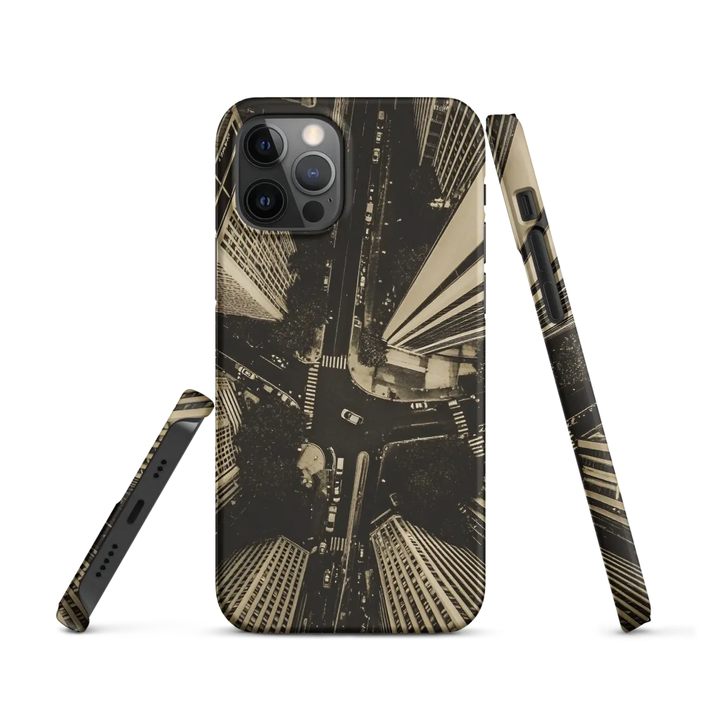 Urban Symphony: Aerial Perspective of City Life | Phone Case |  12 Pro | Snap Case | Matte