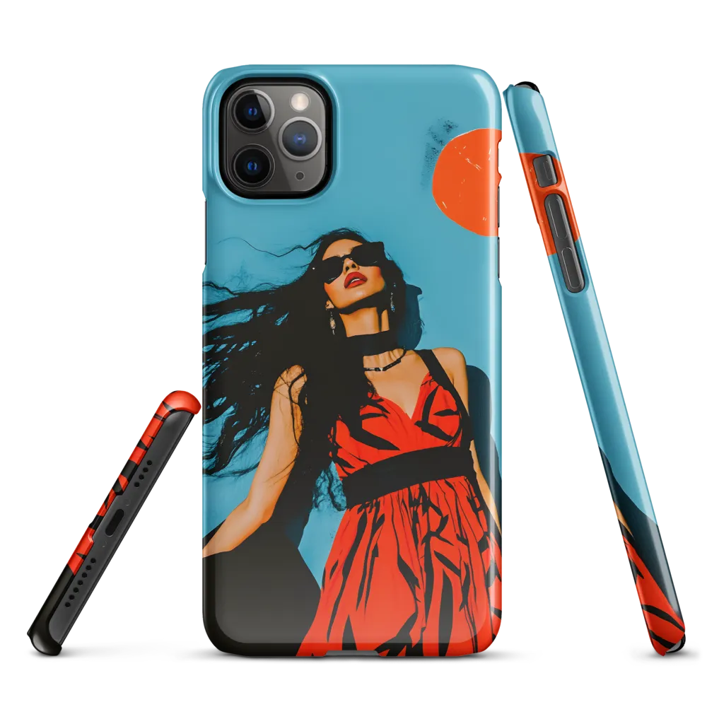 Sunset in Fashion: A Modern Portrait | Phone Case |  11 Pro Max | Snap Case | Glossy