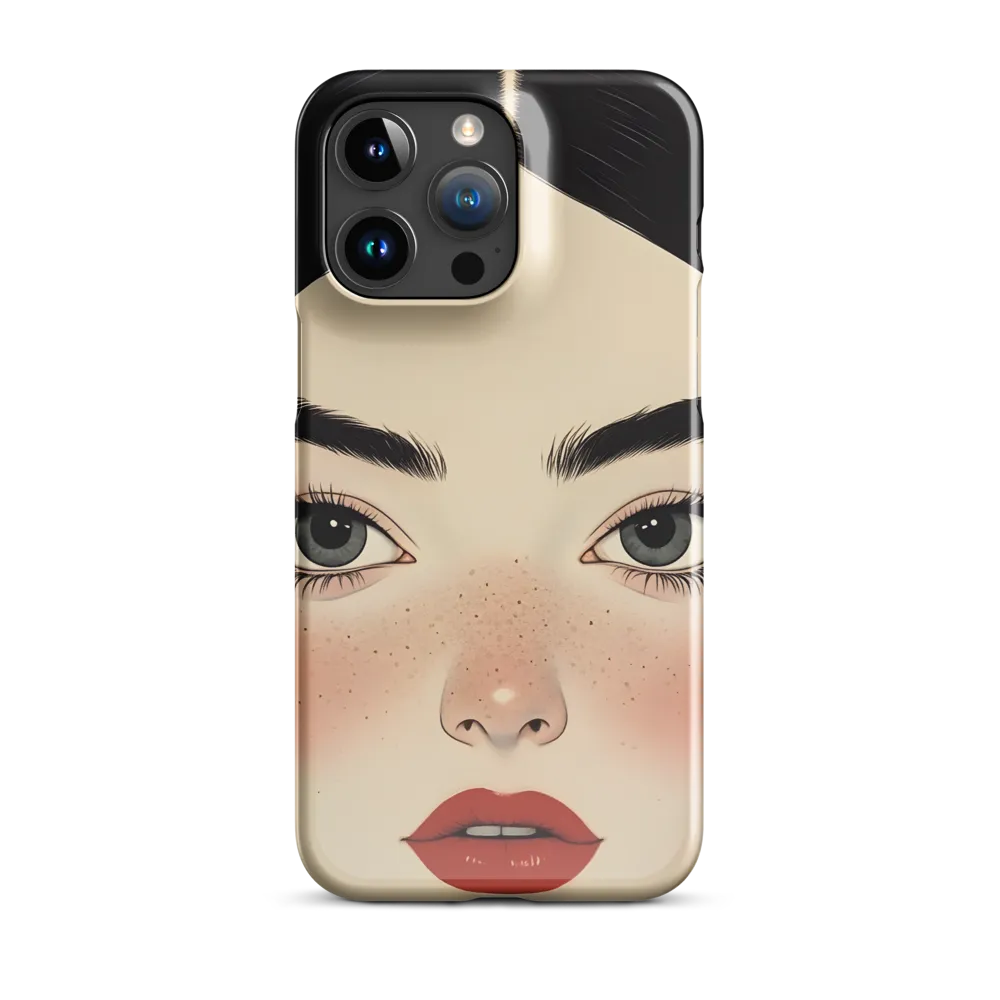 Serenity Captured: A Modern Portrait | Phone Case |  15 Pro Max | Snap Case | Glossy