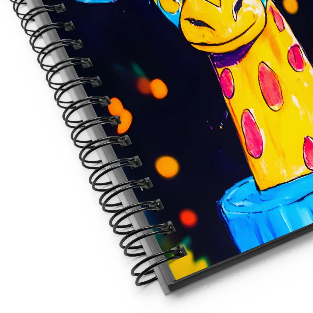 Whimsical Giraffe in Vibrant Colors | Spiral Notebook