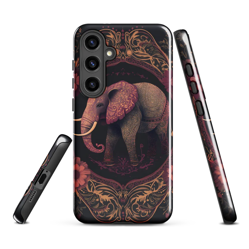 Regal Reverie: The Ornate Elephant | Phone Case |  S24 Plus | Tough Case | Glossy