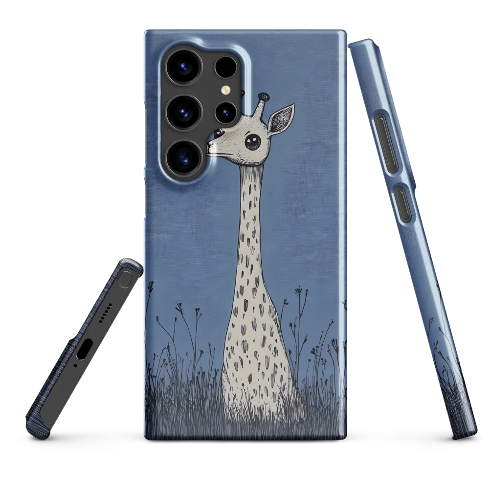 Whimsical Giraffe in Blue