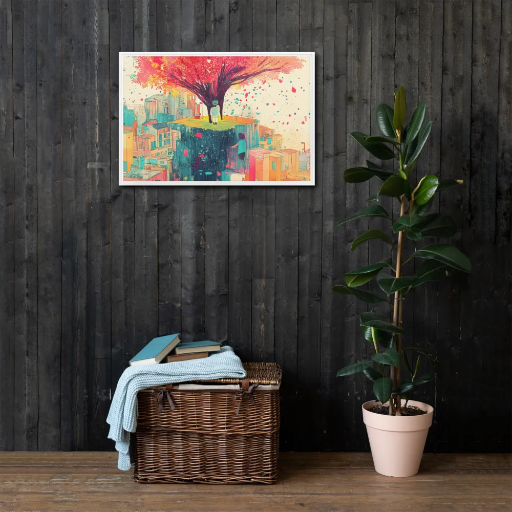 Whispers of Urban Dreams | Canvas with White Frame | 20″×30″