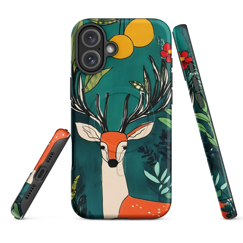 Nature's Embrace: The Majestic Deer | Phone Case |  16 Plus | MagSafe® Tough Case | Matte