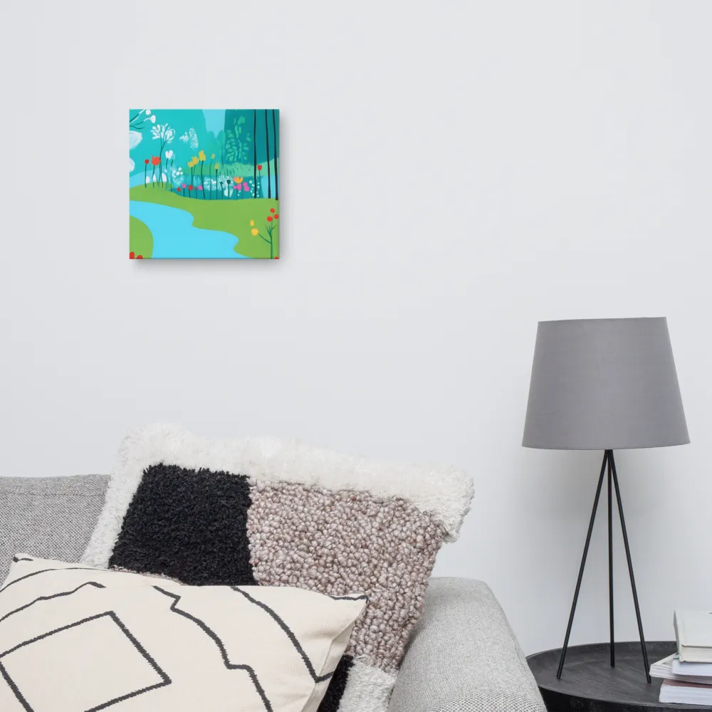 Whispers of Spring: A Colorful Retreat | Canvas | 12″×12″