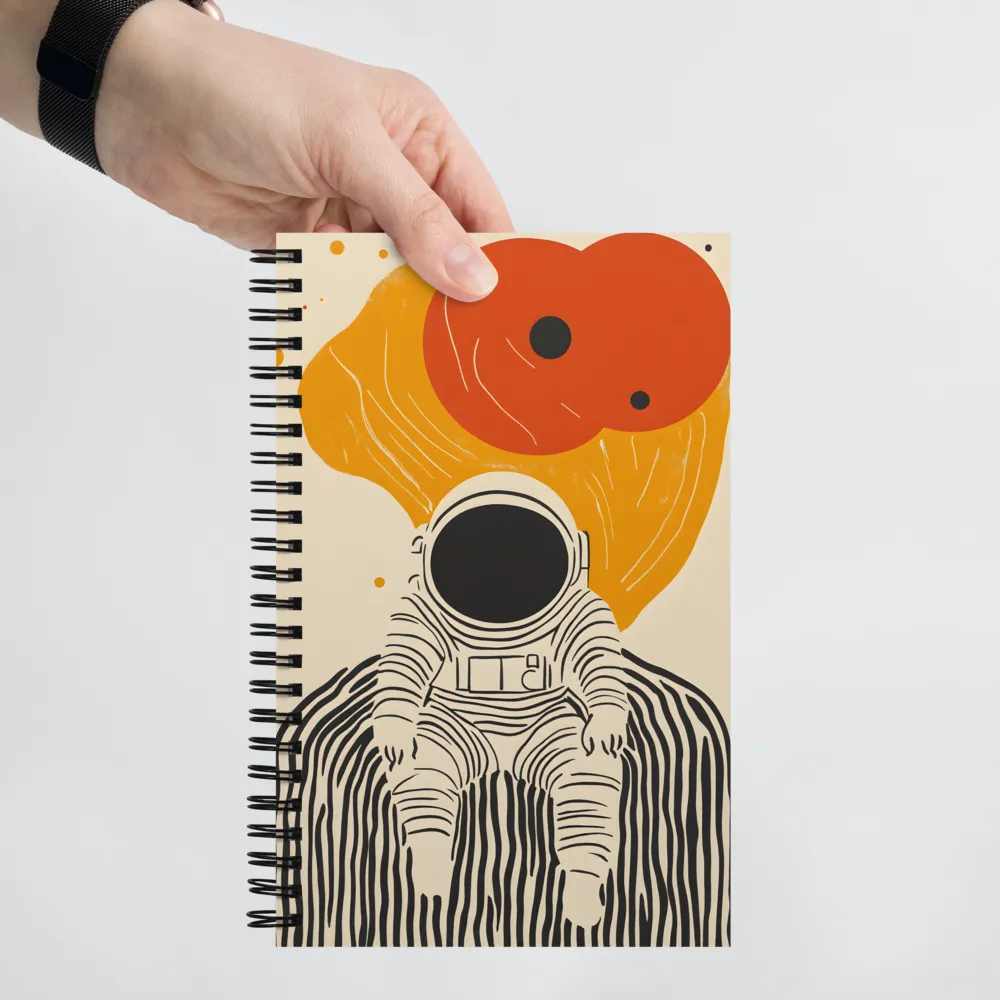 Astronaut in Cosmic Thoughts | Spiral Notebook