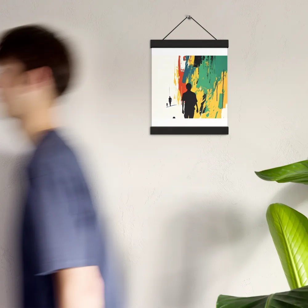 Journey of Silhouettes | Poster With Black Wood Hanger | 8″×10″