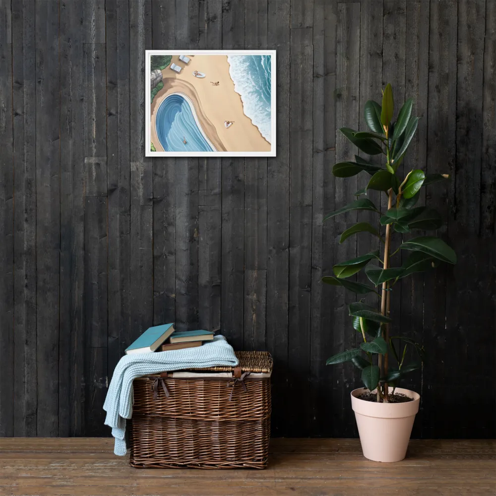 Serenity by the Shore | Canvas with White Frame | 16″×20″