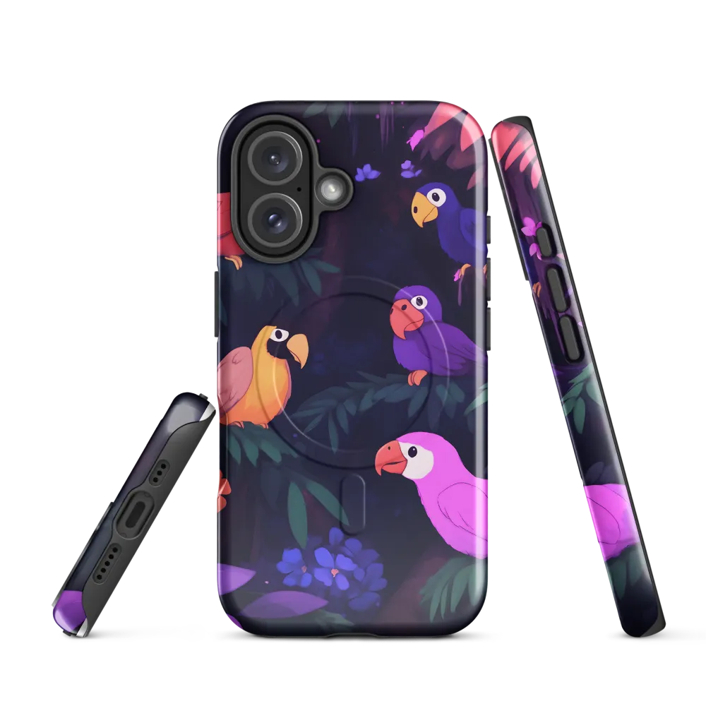 Tropical Parrot Playground | Phone Case |  16 | MagSafe® Tough Case | Glossy