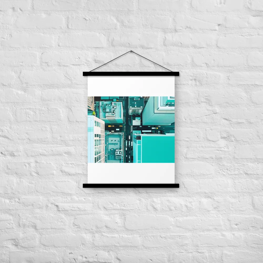 Urban Geometry: Aerial Perspective | Poster With Black Wood Hanger | 18″×24″