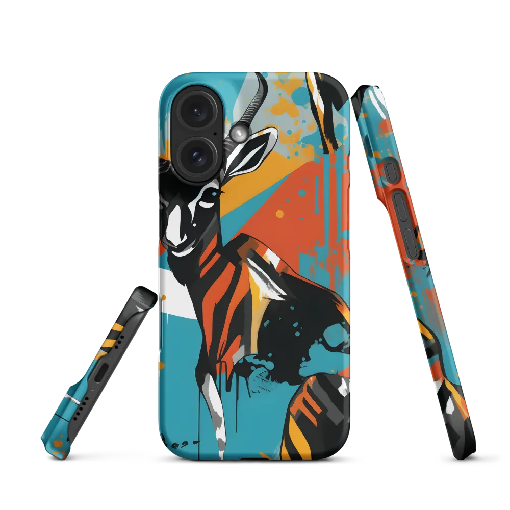 Dynamic Antelope in Vivid Abstract