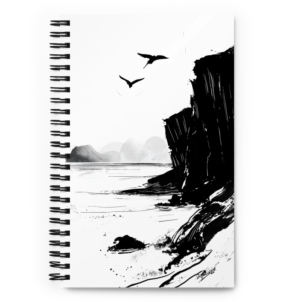 Ethereal Heights: A Minimalist Landscape | Spiral Notebook