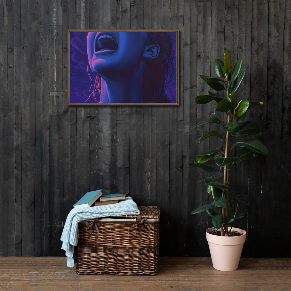 Echoes of Anguish | Canvas with Brown Frame | 20″×30″