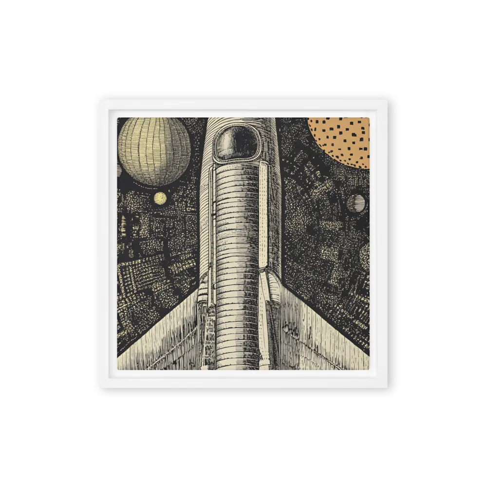 Voyage to the Unknown | Canvas with White Frame | 12″×12″