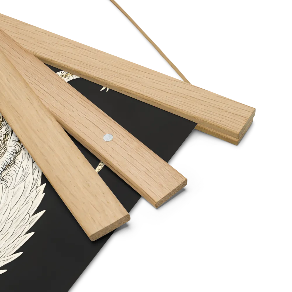 Elegance of the Majestic Peacock | Poster With Oak Wood Hanger | 10″×10″
