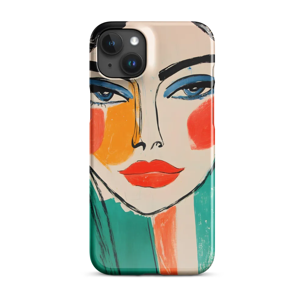 Vivid Portrait of a Modern Muse | Phone Case |  15 Plus | Snap Case | Glossy