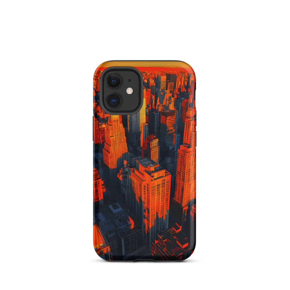 Urban Dawn: A Digital Ode to Skyscrapers | Phone Case |  12 mini | Tough Case | Matte