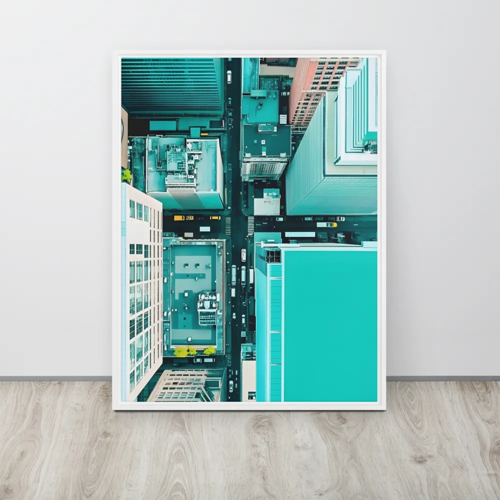 Urban Geometry: Aerial Perspective | Canvas with White Frame | 24″×32″