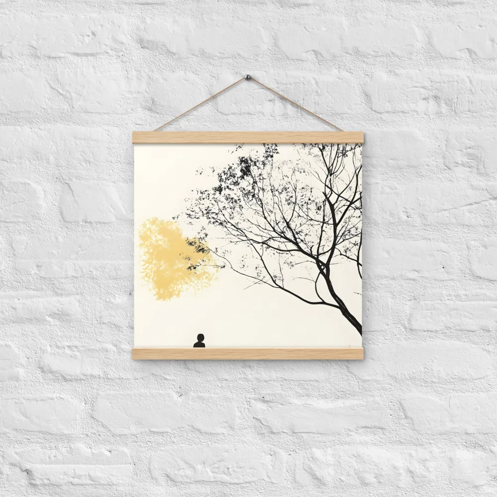 Whispers of Solitude | Poster With Oak Wood Hanger | 16″×16″