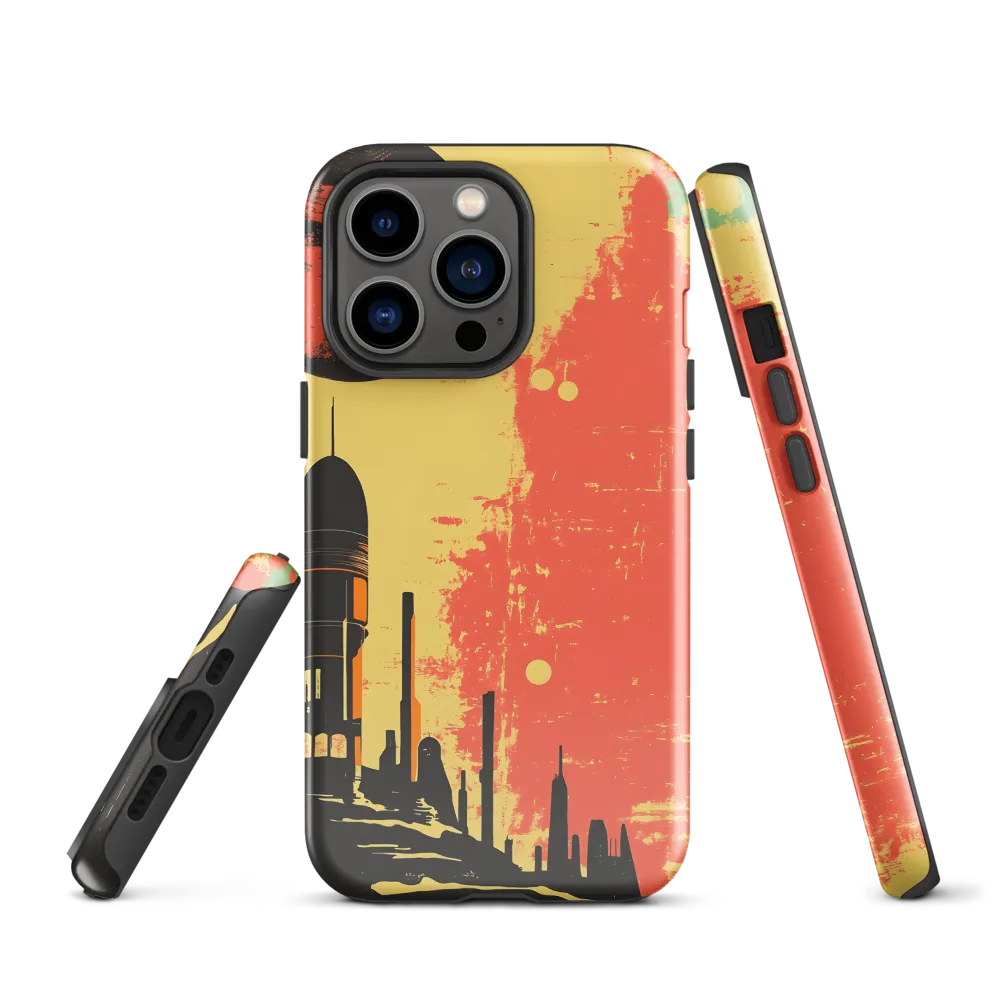 Journey to the Stars: A Retro-Futuristic Landscape | Phone Case |  13 Pro | Tough Case | Glossy