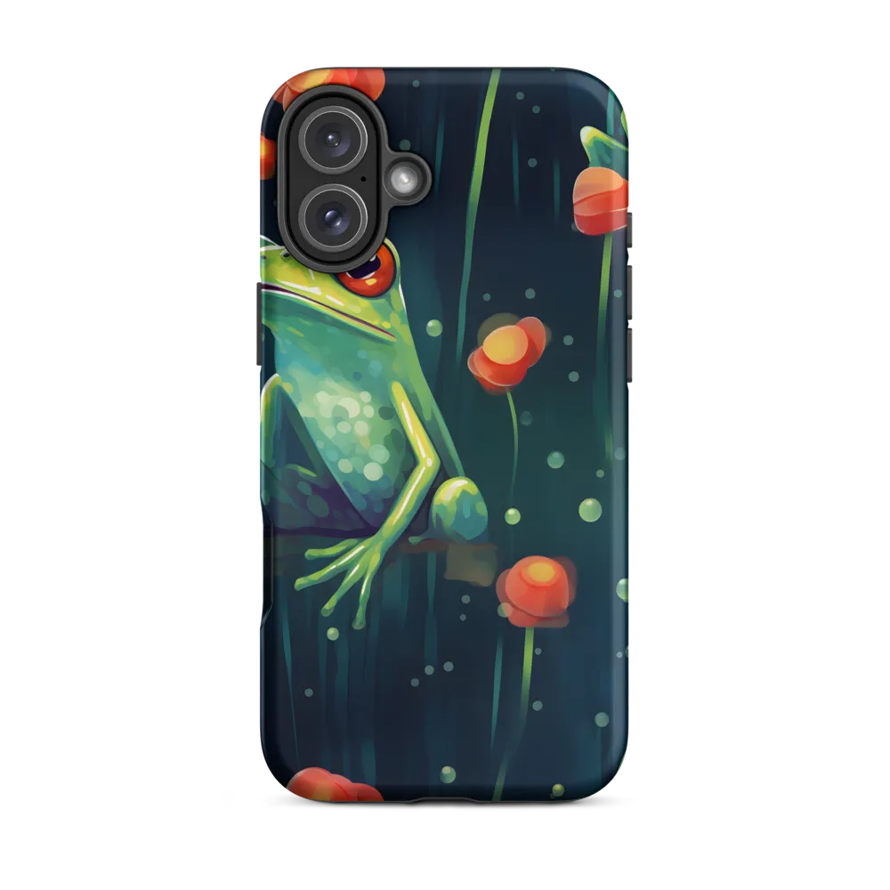 Playful Frogs in a Lush Pond