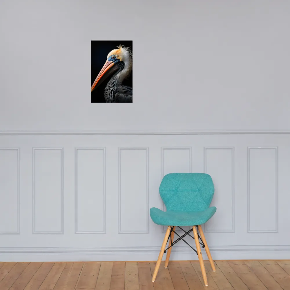 Majestic Portrait of a Pelican | Poster | 12″×18″