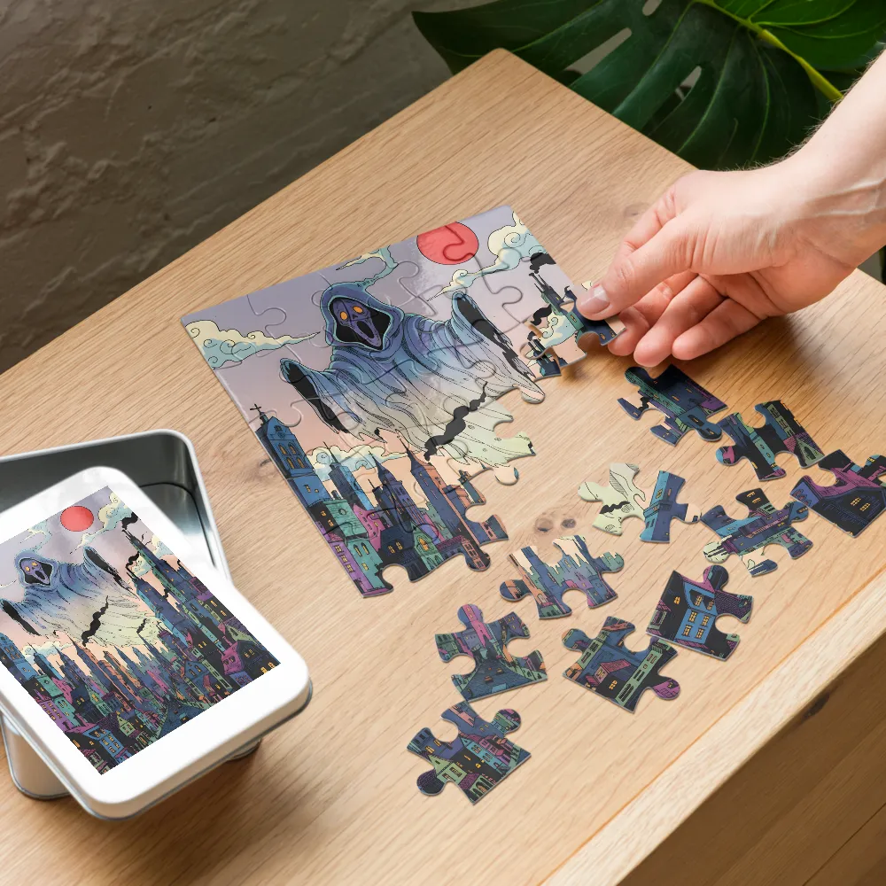 Phantom Over City 
 Jigsaw Puzzle in Tin Box