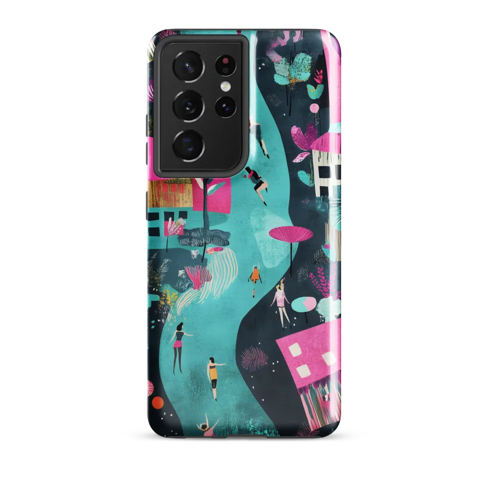 Whimsical Journey Through a Vibrant Landscape | Phone Case |  S21 Ultra | Tough Case | Glossy