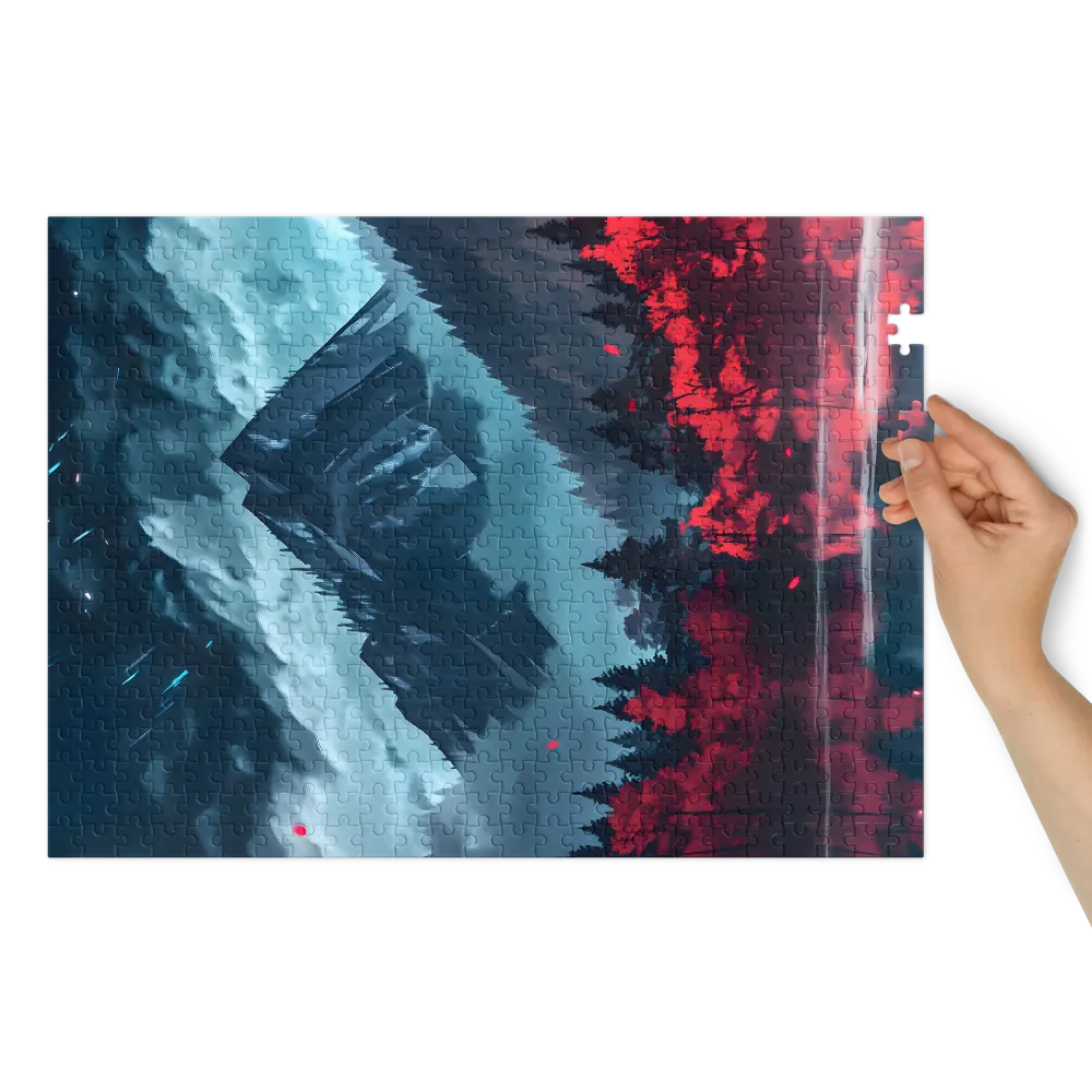 Midnight Mountain 
 Jigsaw Puzzle in Tin Box