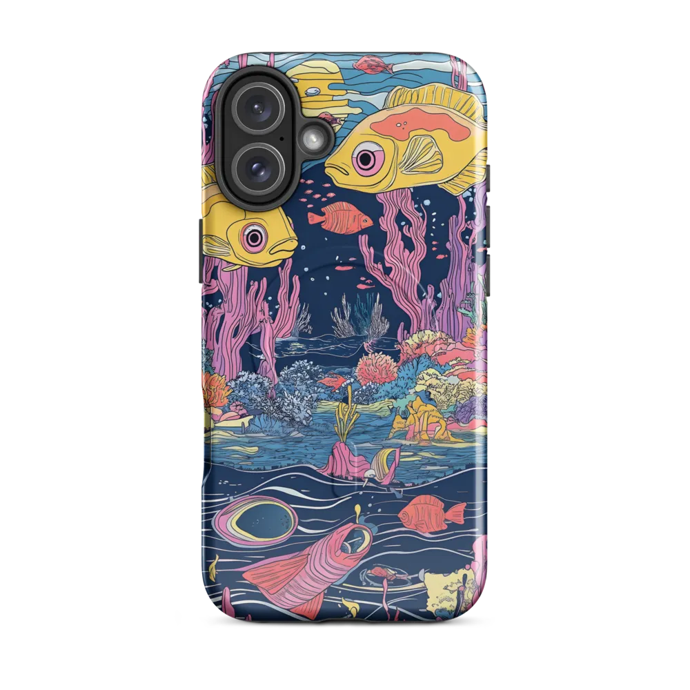 Underwater Dreamscape: A Playful Encounter | Phone Case |  16 Plus | MagSafe® Tough Case | Glossy