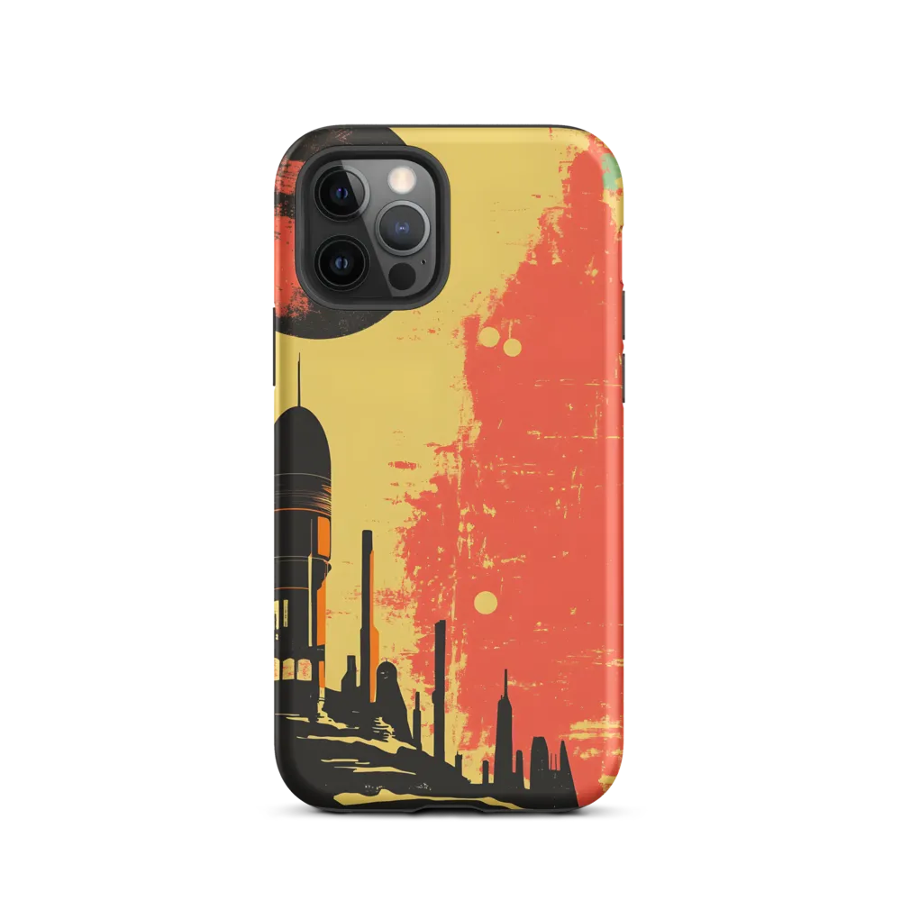 Journey to the Stars: A Retro-Futuristic Landscape | Phone Case |  12 Pro | Tough Case | Matte