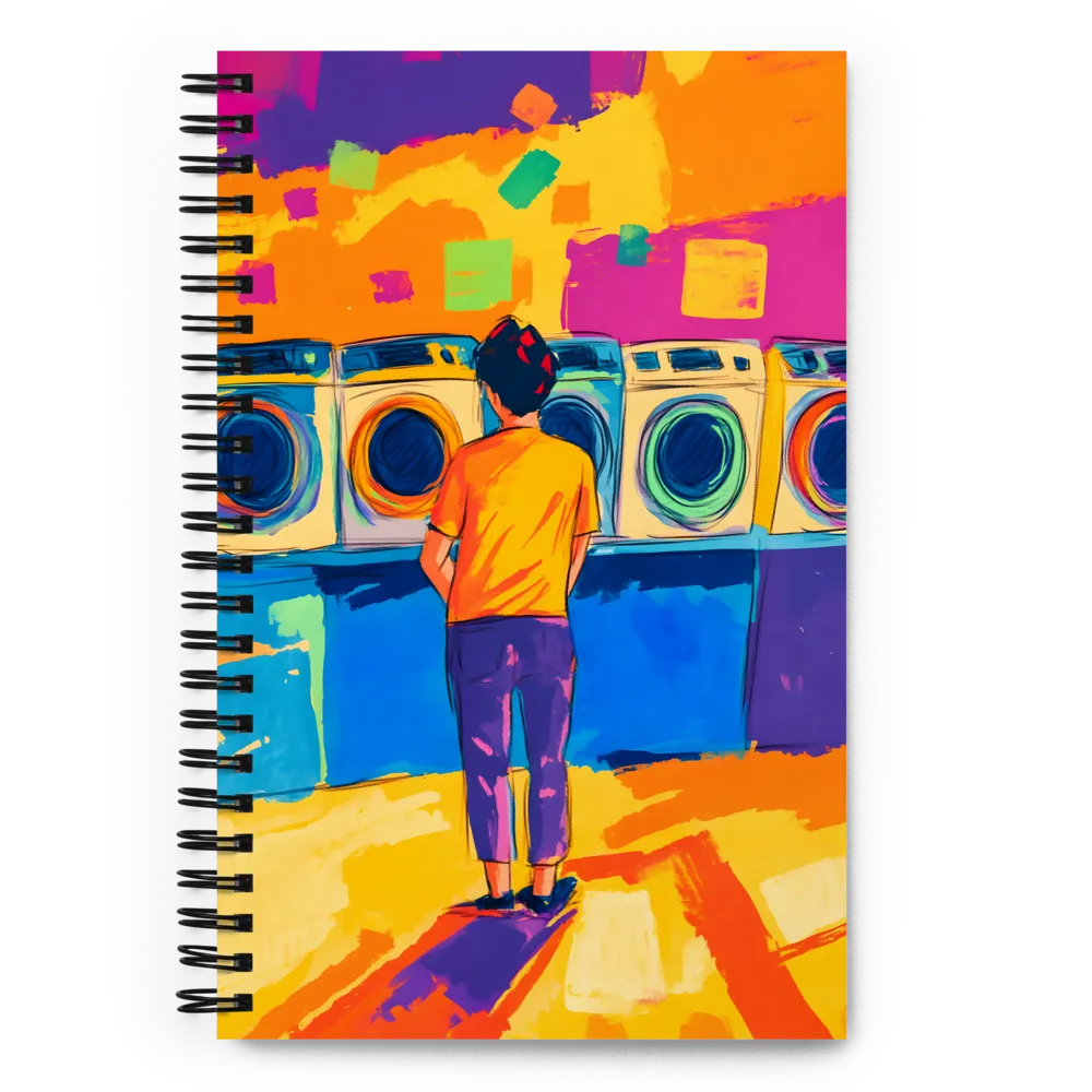 Laundry Day: A Vivid Contemplation | Spiral Notebook