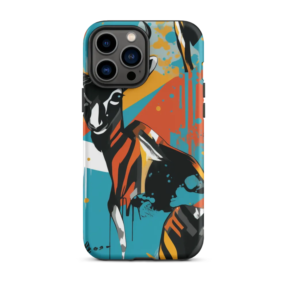 Dynamic Antelope in Vivid Abstract