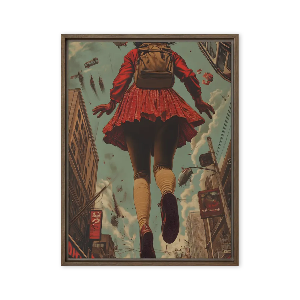 Flight of the Urban Dreamer | Canvas with Brown Frame | 24″×32″