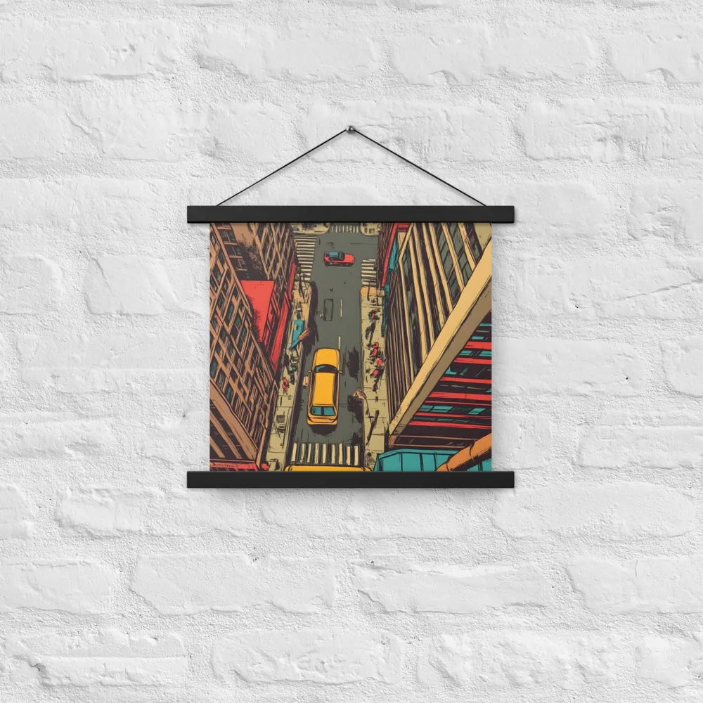 Urban Symphony | Poster With Black Wood Hanger | 14″×14″
