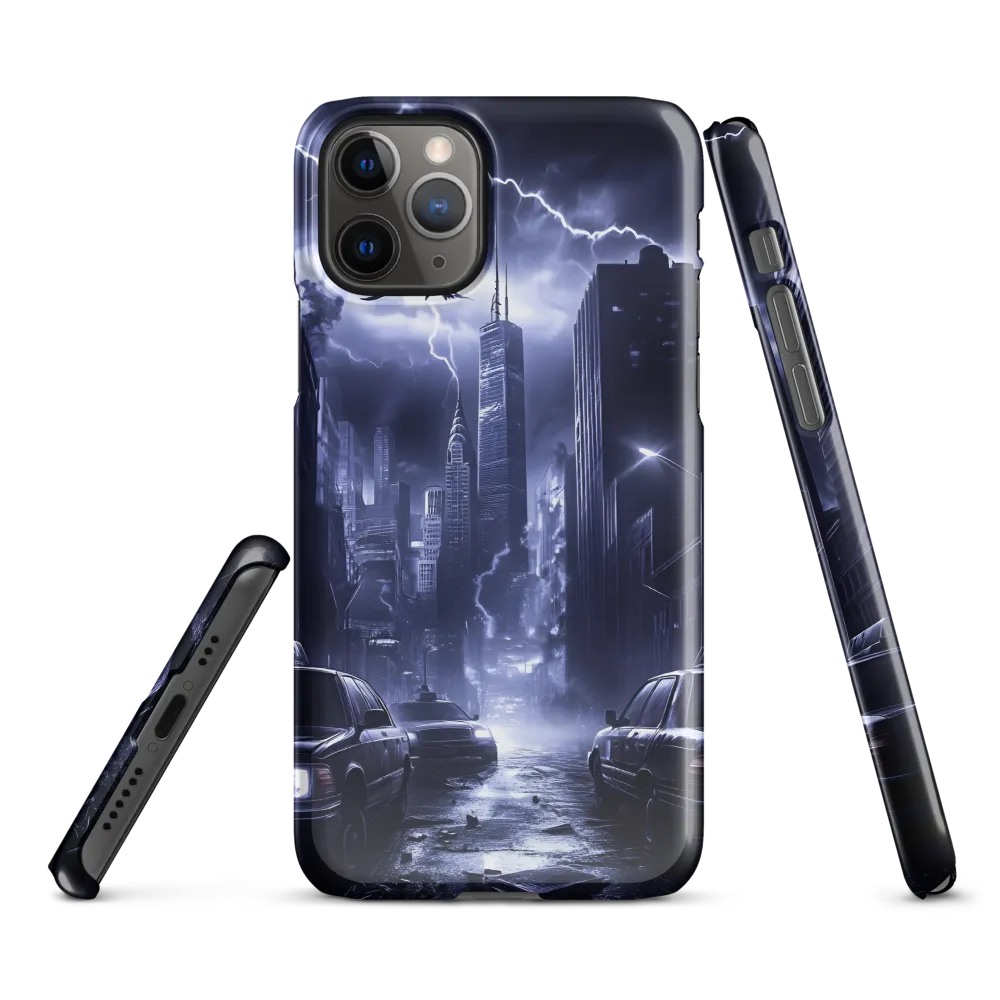 Stormy Cityscape: Shadows of the Night | Phone Case |  11 Pro | Snap Case | Glossy