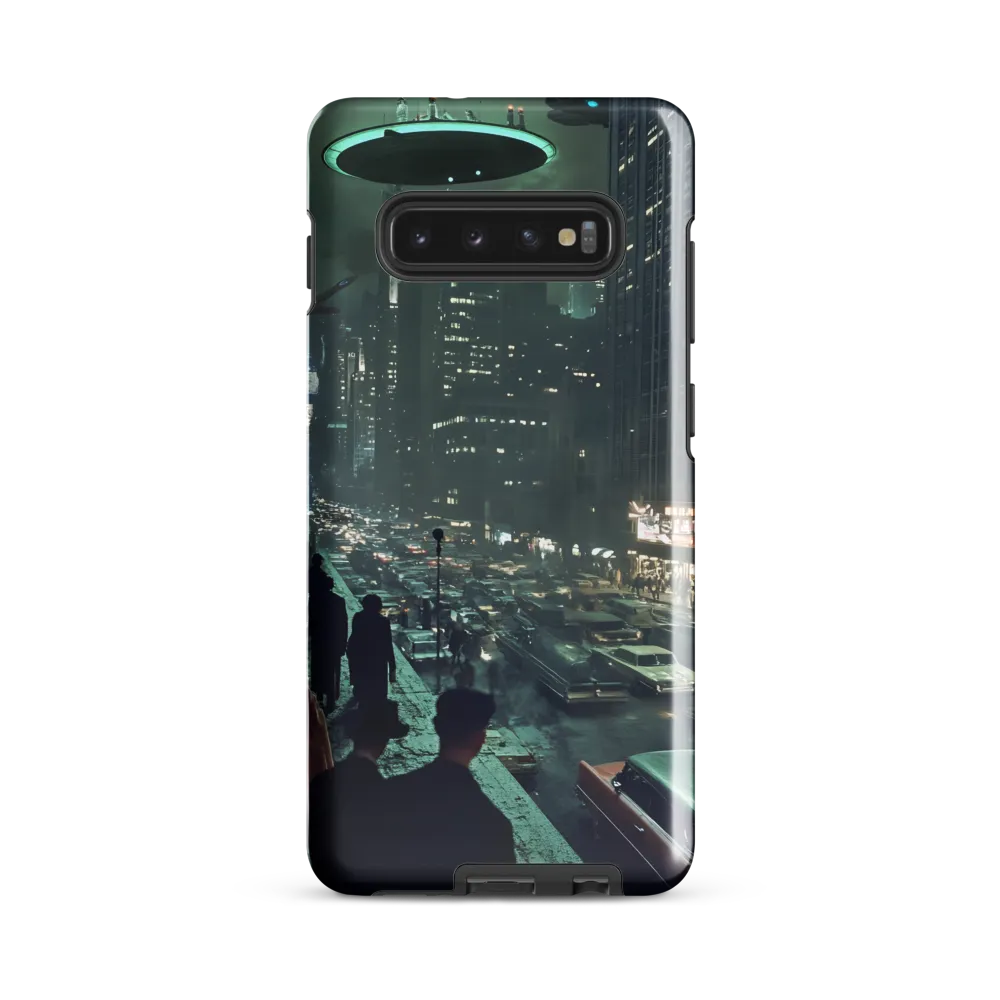 Mysterious Encounters in a Neon City | Phone Case |  S10 Plus | Tough Case | Glossy