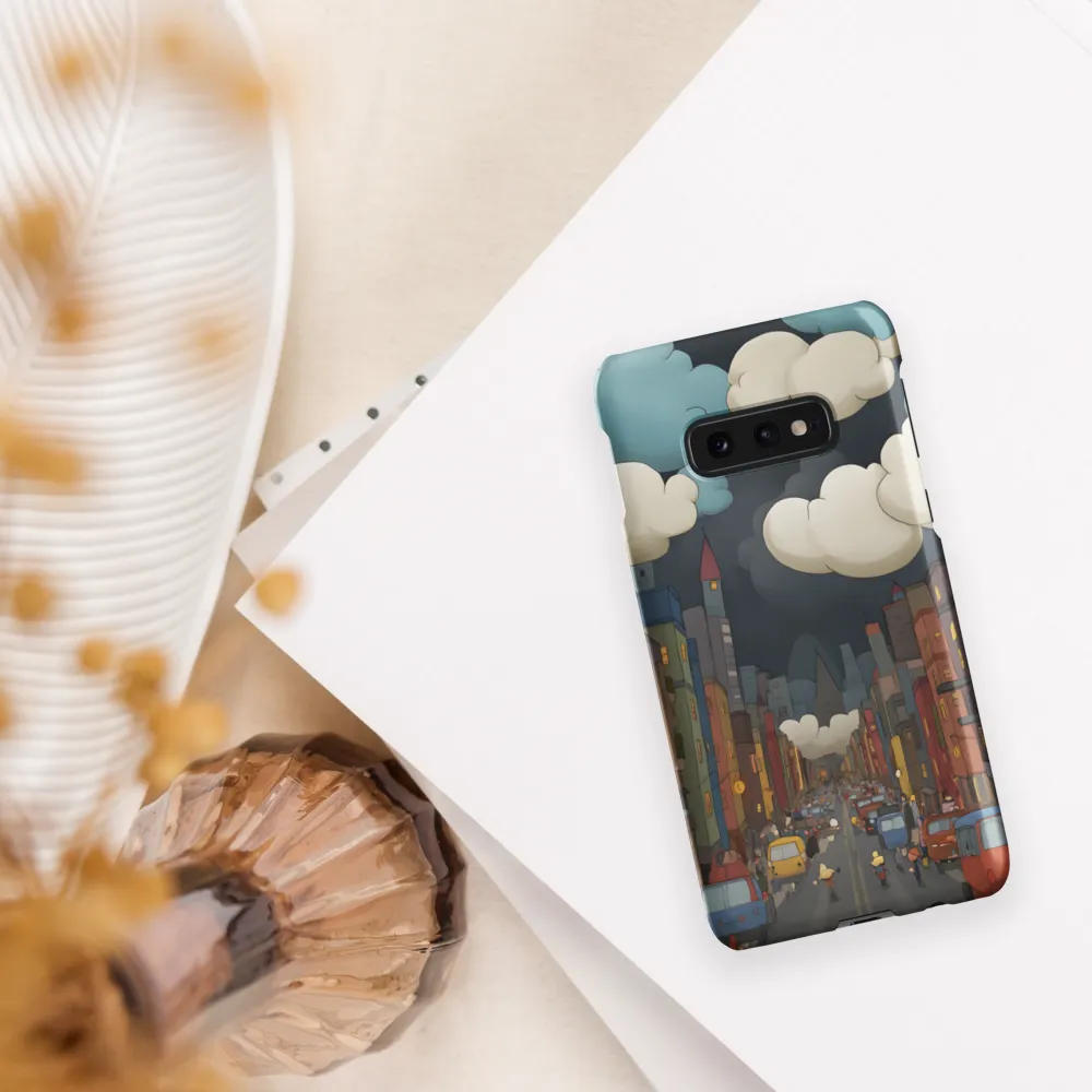 Urban Symphony: A City Awakens at Dusk | Phone Case |  S10e | Snap Case | Matte