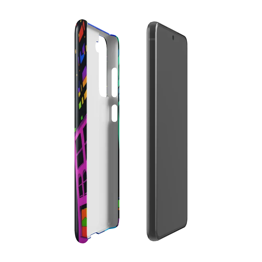 Neon Dreamscape: A Futuristic City at Dusk | Phone Case |  S21 FE | Snap Case | Glossy