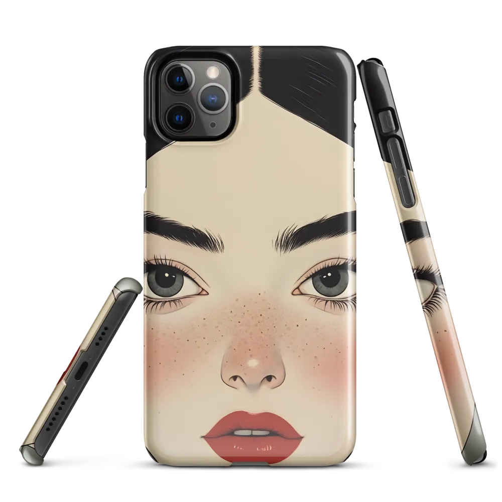 Serenity Captured: A Modern Portrait | Phone Case |  11 Pro Max | Snap Case | Glossy