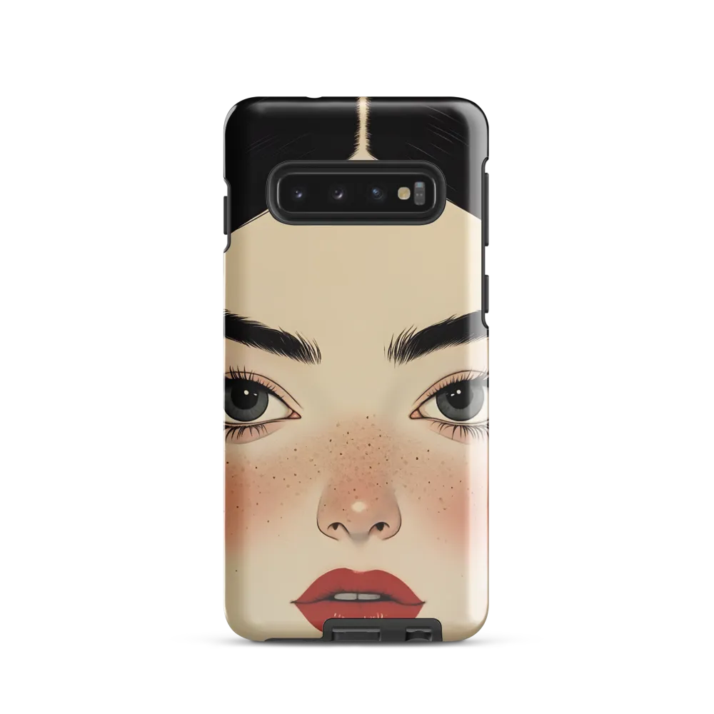 Serenity Captured: A Modern Portrait | Phone Case |  S10 | Tough Case | Glossy