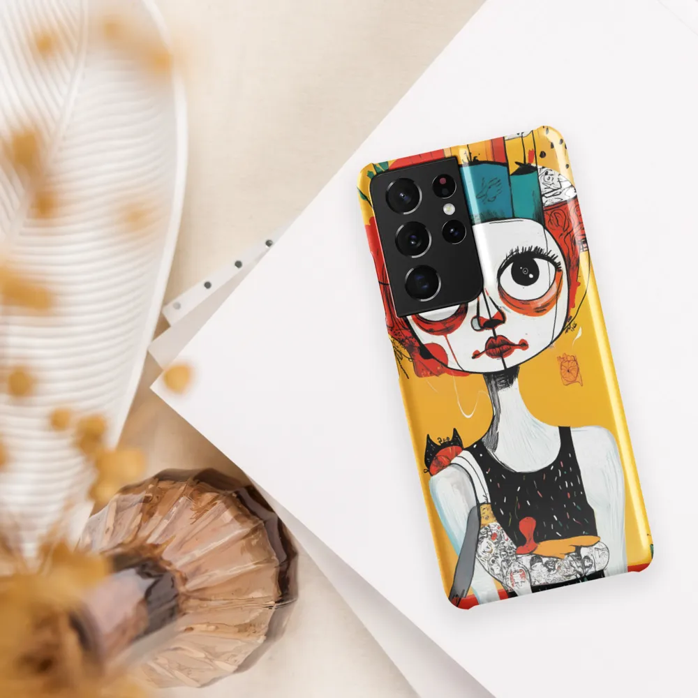 Whimsical Reflections: A Surreal Portrait | Phone Case |  S21 Ultra | Snap Case | Glossy