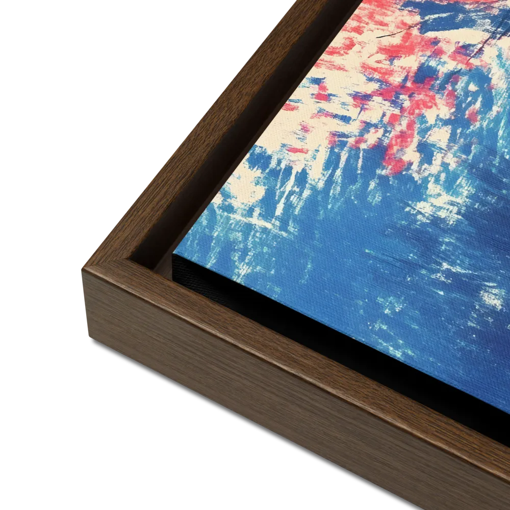 Whispers of Tranquility | Canvas with Brown Frame | 16″×16″