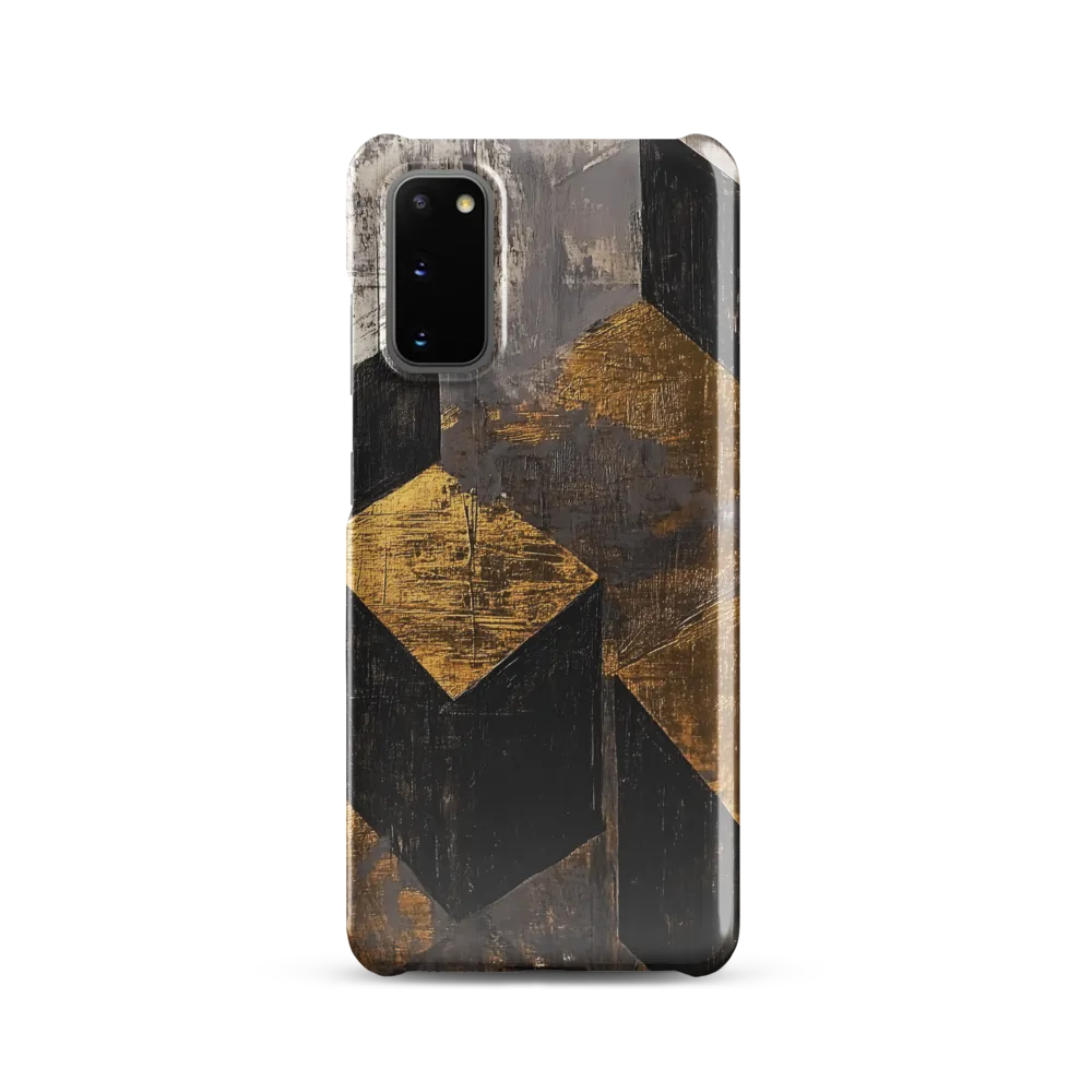Geometric Harmony in Gold and Black | Phone Case |  S20 | Snap Case | Glossy