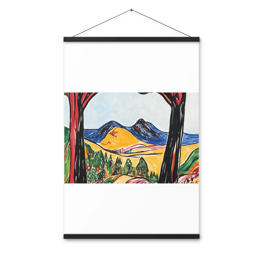 Vibrant Nature's Embrace | Poster With Black Wood Hanger | 24″×36″