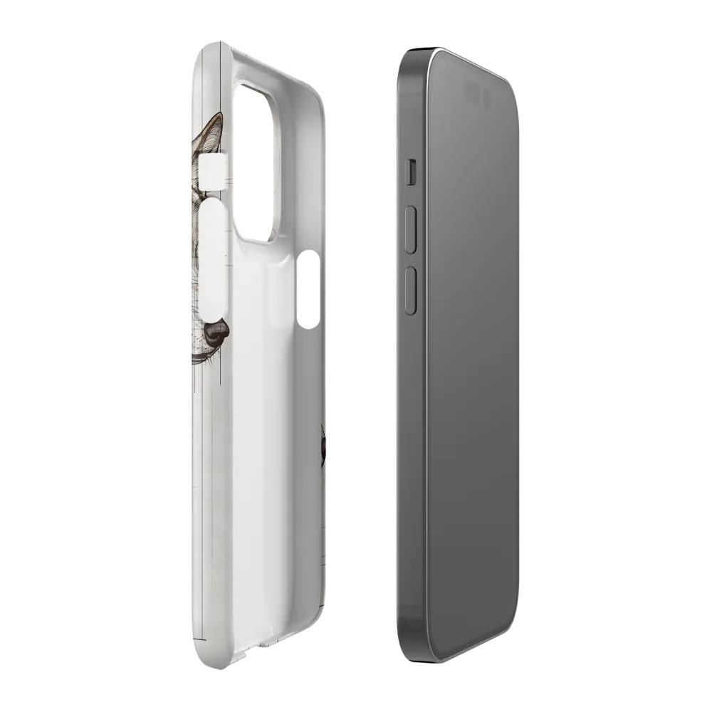 Geometric Harmony: The Essence of Wolves | Phone Case |  14 Pro | Snap Case | Glossy