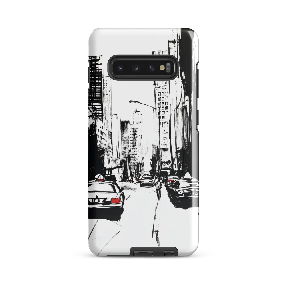 Urban Pulse: A Monochromatic Journey | Phone Case |  S10 Plus | Tough Case | Glossy