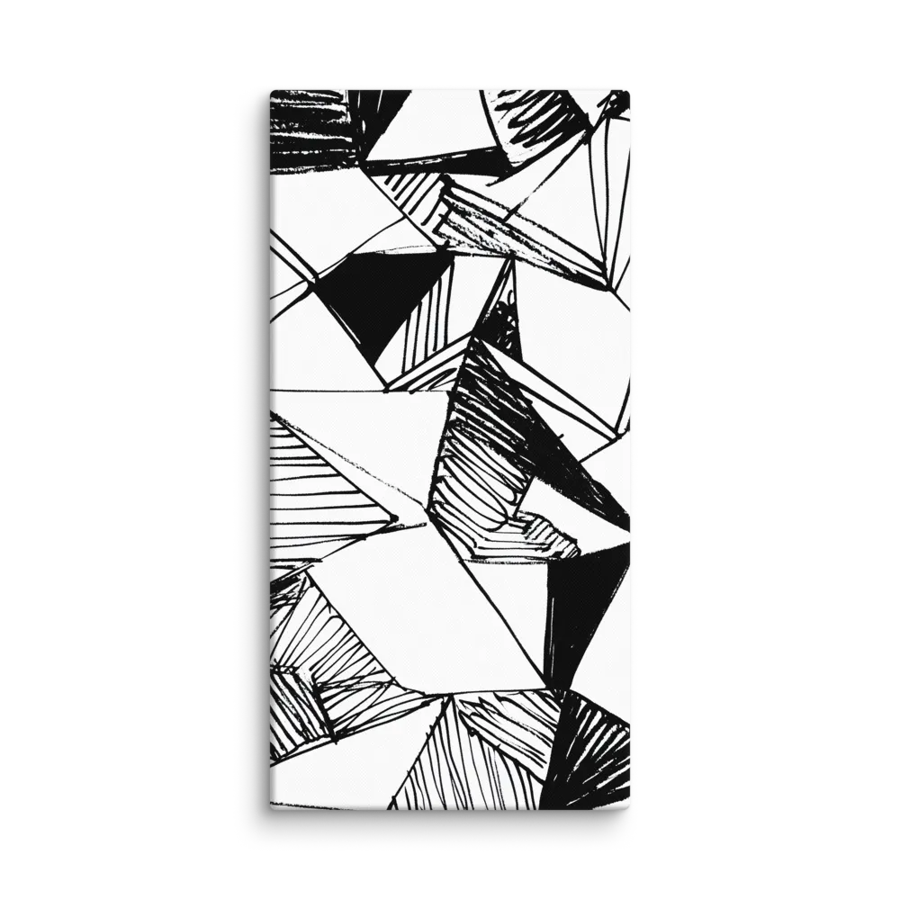 Dynamic Geometry in Ink | Canvas | 16″×32″