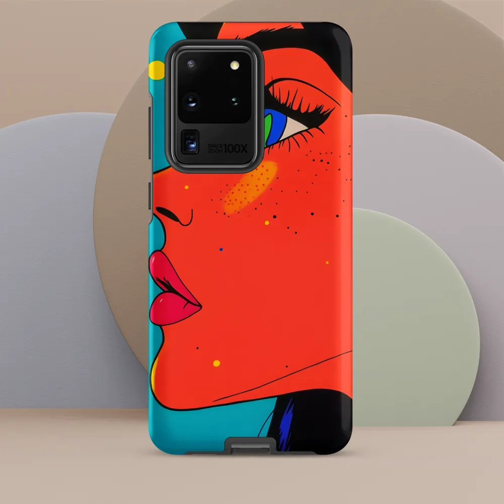 Vibrant Feminine Profile in Pop Art